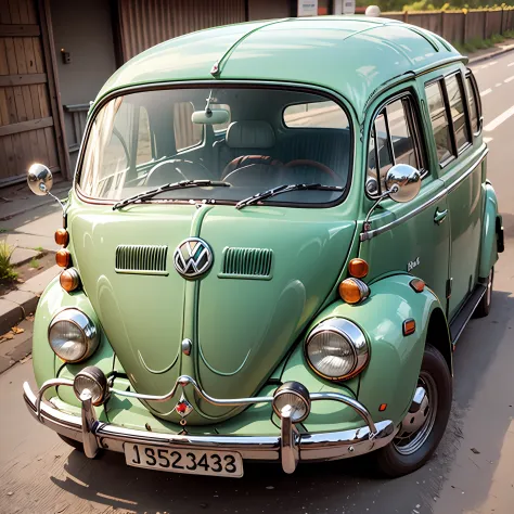 A Kombi with the front of a VW Beetle...
