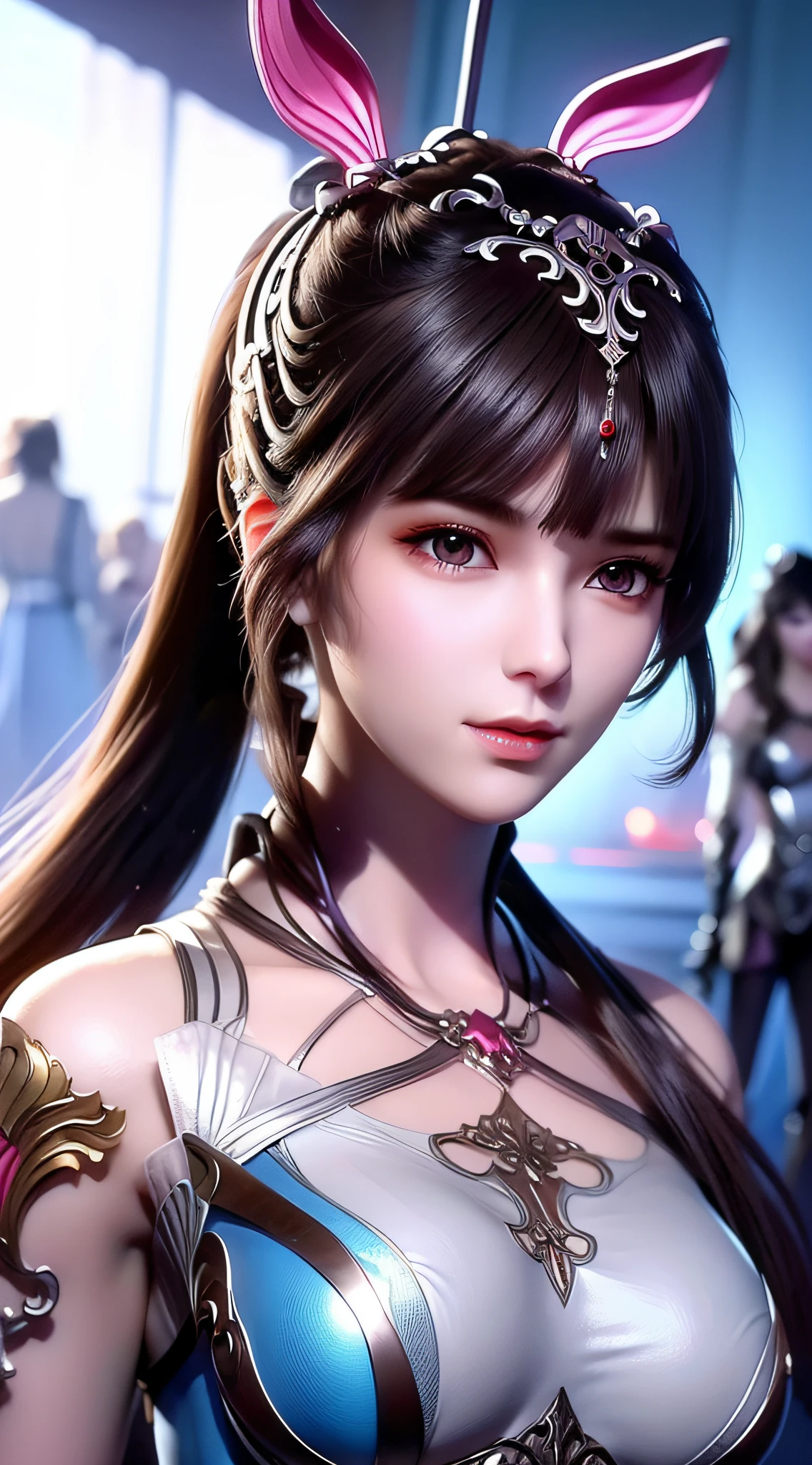 A close-up of a woman dressed in ancient costume with Chinese elements，Classical art，Cultivate the elemental sense of immortals，detailed fantasy art，Stunning character art，Epic and refined character art，Beautiful Chinese costumes，Extremely detailed artistic germination，Detailed digital anime art, Artgerm on the art station Pixiv，Swimsuit girl，Exquisite and intricate headwear and jewelry