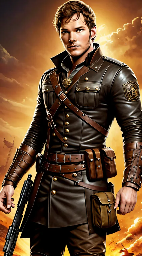 (pt) steampunk, Chris Pratt como um soldado Cogpunk