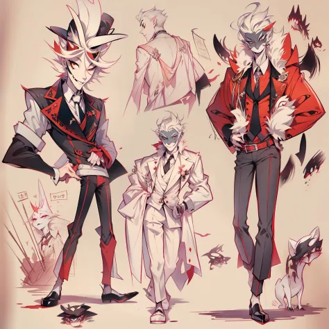 drawing references hazbin hotel style males