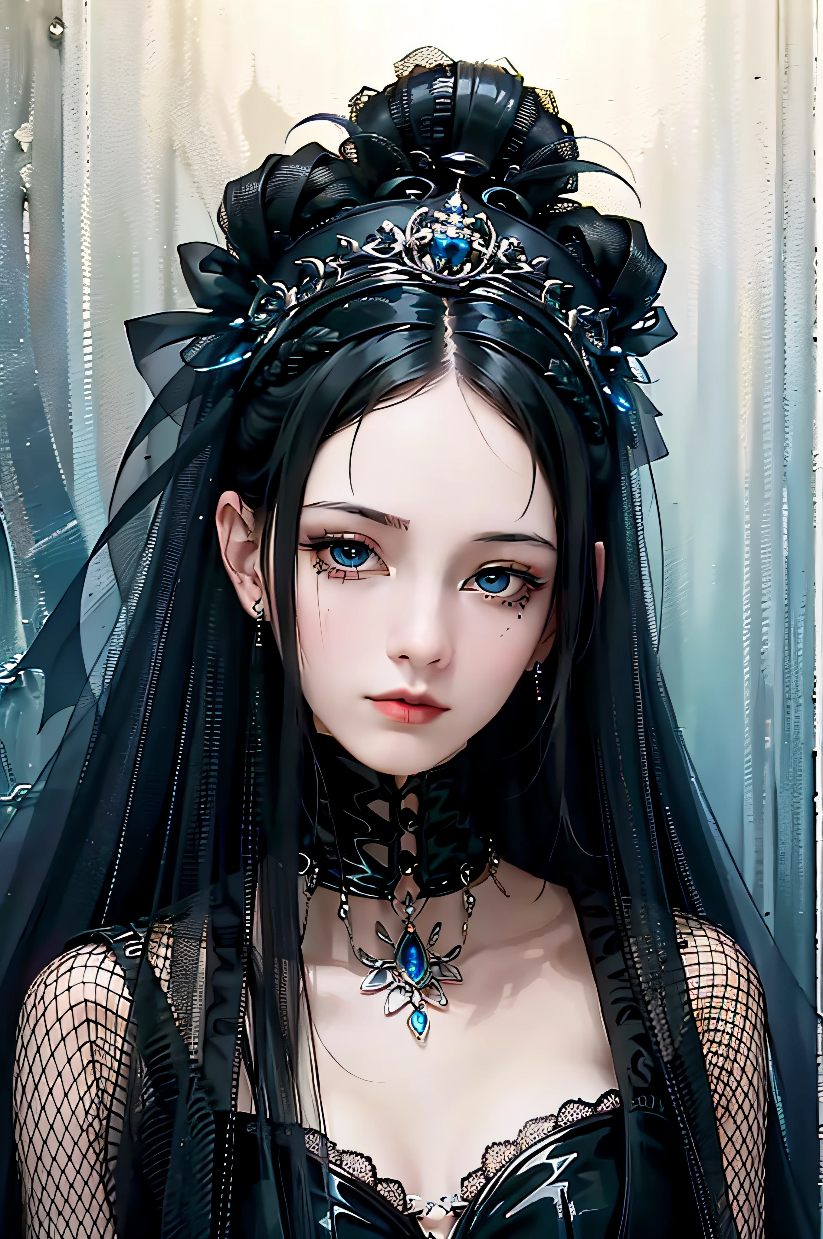 a close up of a woman wearing a crown and a black dress, dark fantasy style art, fantasy art style, a beautiful fantasy empress, epic fantasy art style hd, ((a beautiful fantasy empress)), epic fantasy art style, gothic princess portrait, gothic fantasy art, digital 2d fantasy art, beautiful and elegant