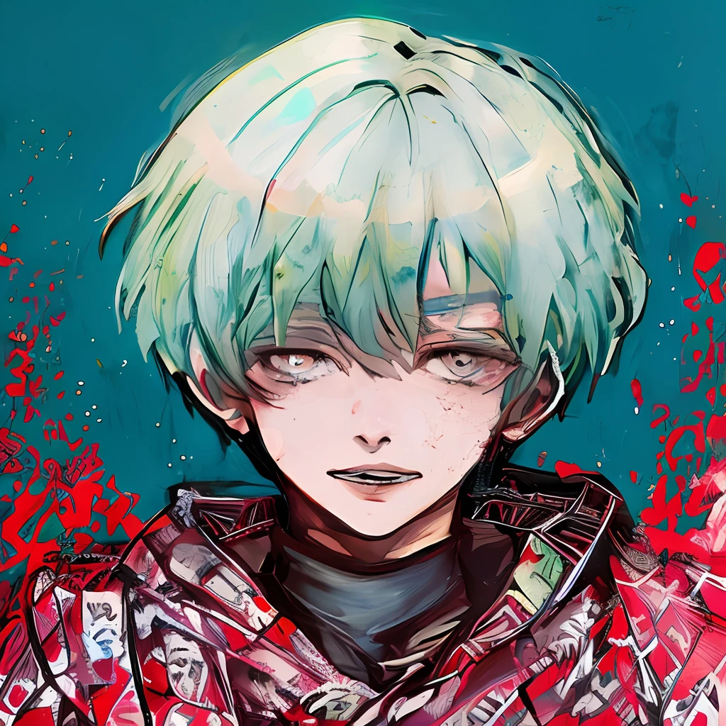 Itadori with tokyo ghoul art