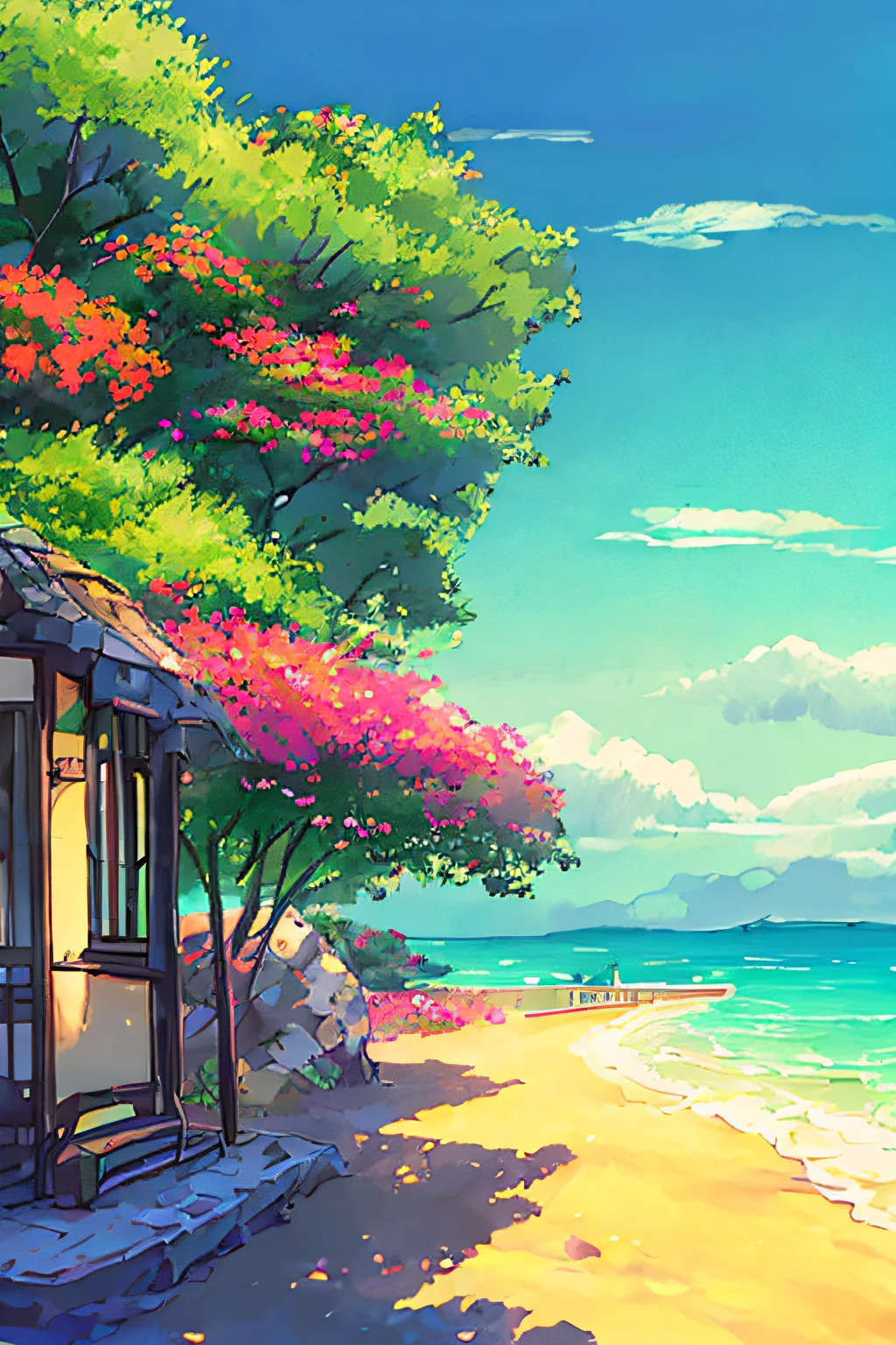 夏天, 太陽, 海洋, 海灘--v6
