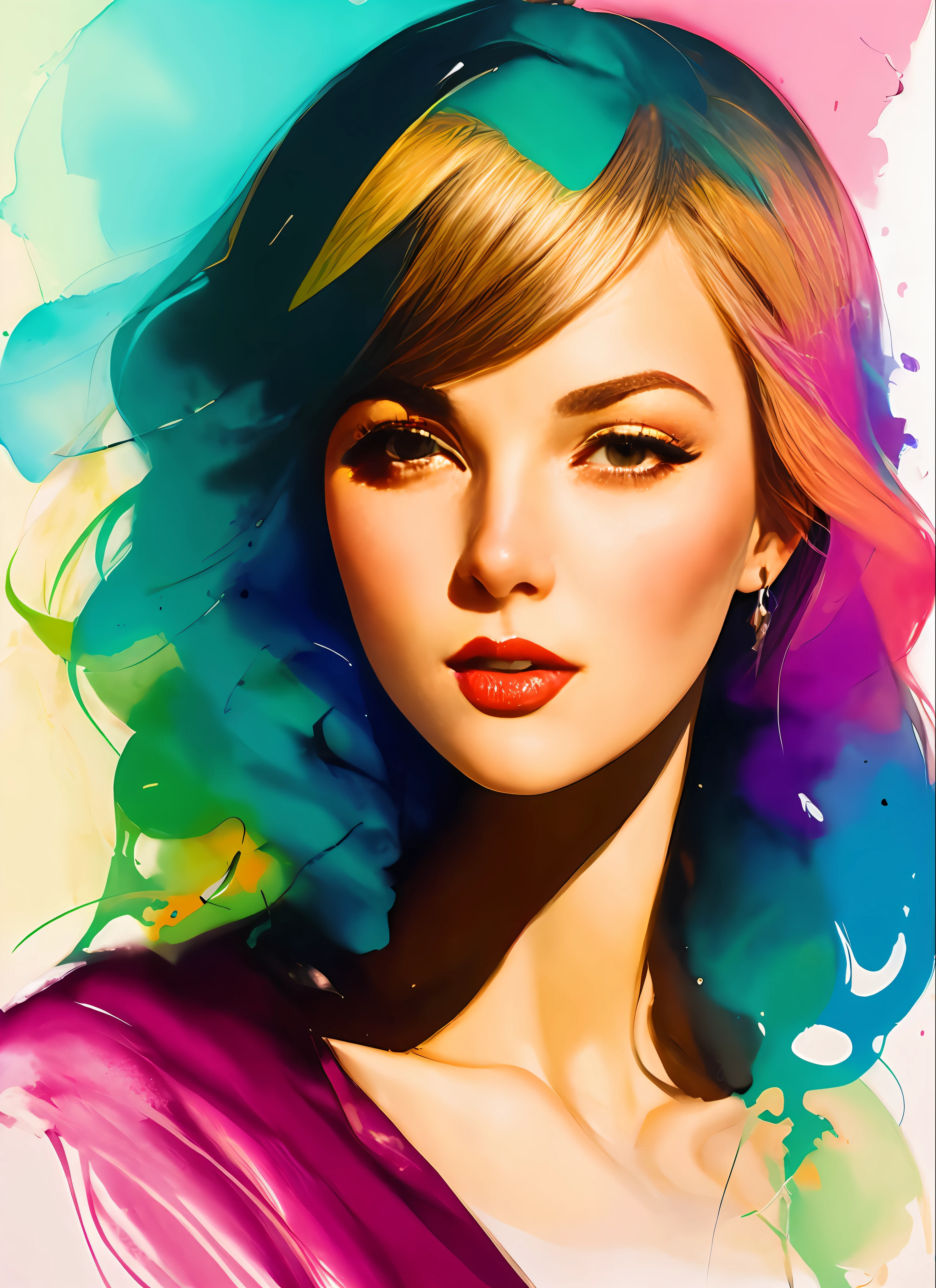 GIL ELVGREN a woman by agnes cecile, luminous design, pastel colours, ink drips, autumn lights