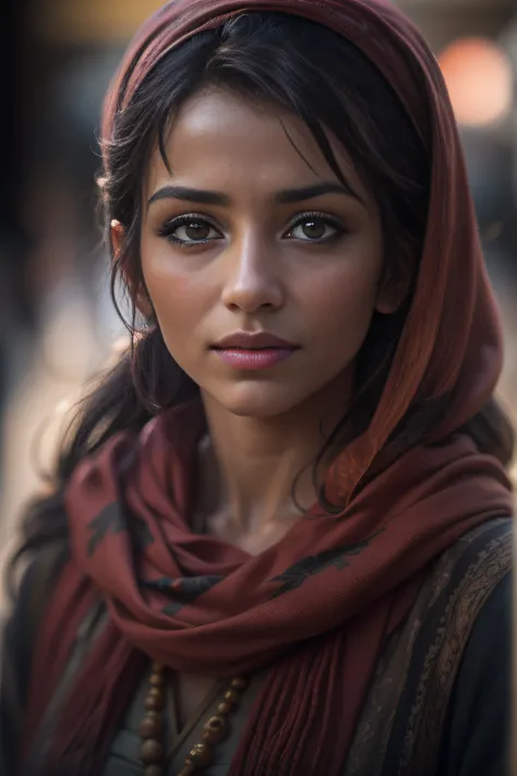 A beautiful woman,orientalisch wirkende frau,orientalisch gekleidet ...