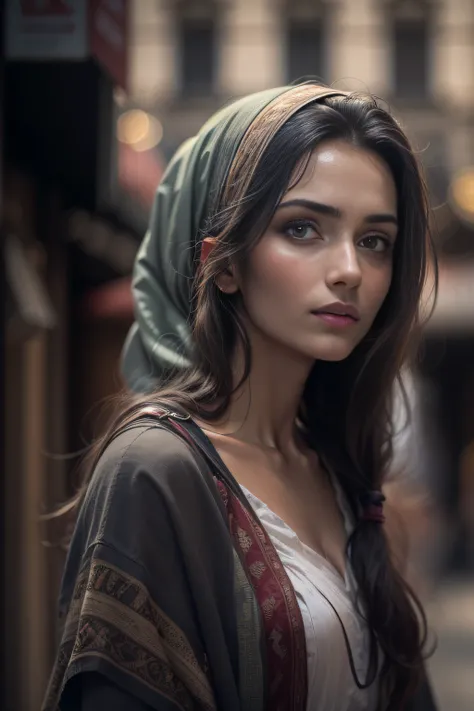 A beautiful woman,orientalisch wirkende frau,orientalisch gekleidet ...