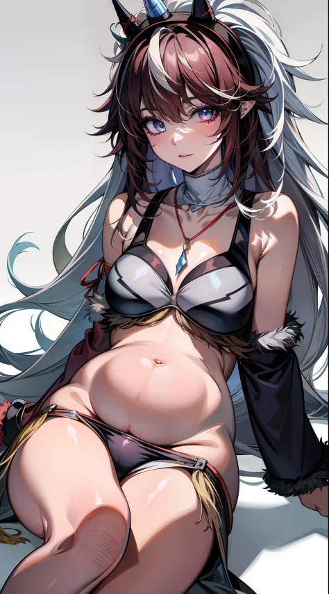 tmasterpiece， best qualtiy， ultra - detailed， illustration， （1girl）， 美丽细致的眼睛， looking at viewert， closeup cleavage，， Black fur， is shy， Cat ears， shaggy， yiff， Anthropomorphic animals， Black tail， spread their legs， Pubic Area Showing， focal）pregnant women...