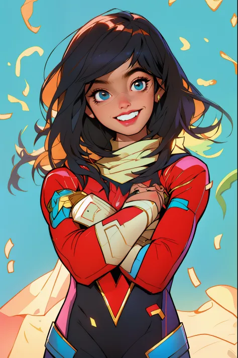 um desenho animado de uma mulher em uma roupa vermelha e preta, Artgerm e Atey Ghailan, marvelous expression, Taliyah Jovem, Com...