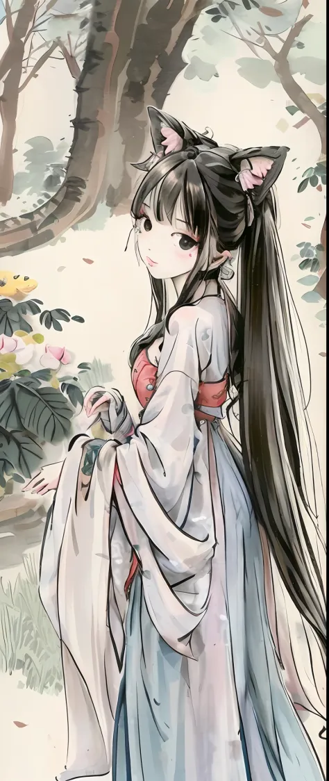 ((4K、​masterpiece、top-quality))、ink and watercolor painting、Traditional Chinese Ink Painting、lotuses、Hanfu、Maxi Kit、Dress modestly
1 girl, 独奏, white  hair, Long, Fox ears, bule, The bikini, AngelT, A lot of fish nearby, Look at the viewer, tease、in woods
