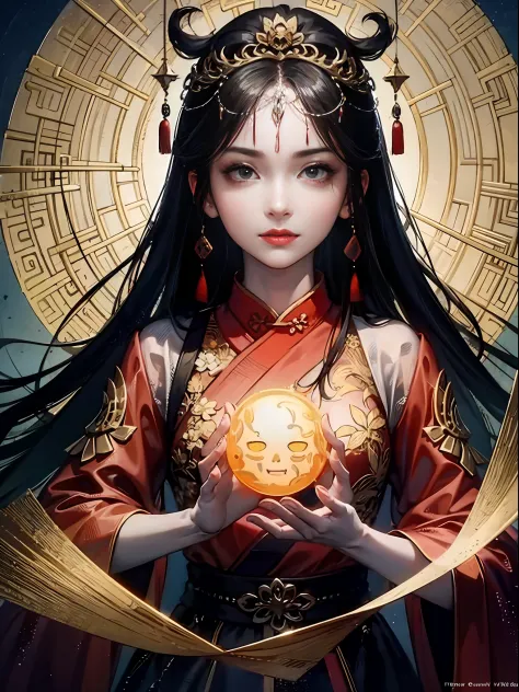 An ancient Chinese beauty, sunshine, clear face, ancient Chinese background, epic composition, ultra HD, extremely detailed, official art, unified 8k wallpaper, 32k -- v 6, Surrealism, bloom, cinematic lighting, cowboy shot, masterpiece, super detail, high...