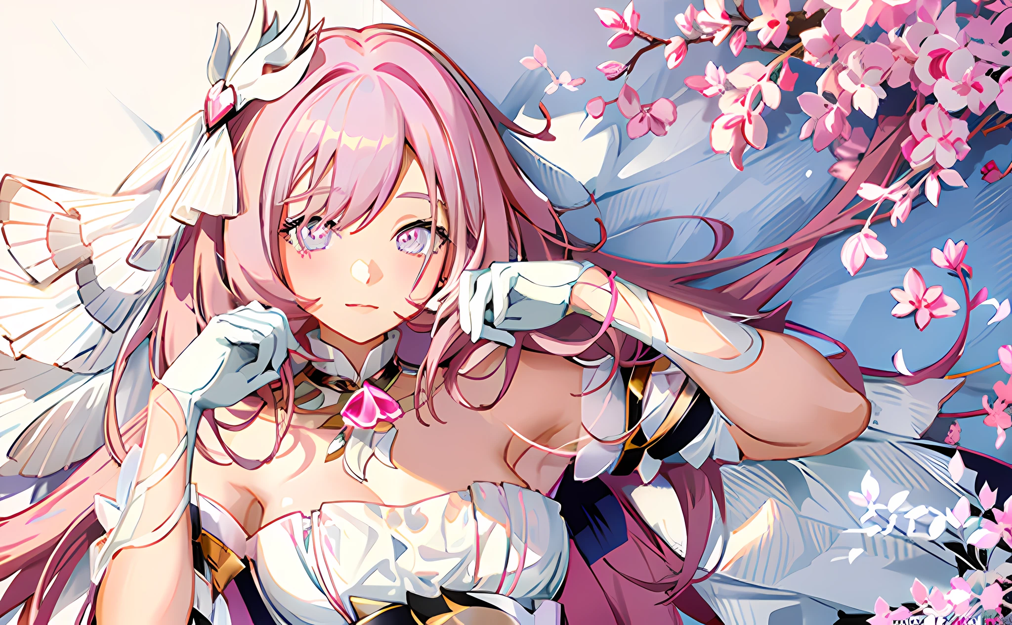 Anime girl holding camera with pink hair and white dress, anime girl in a maid costume, gorgeous maid, anime cat girl in a maid costume, Best anime 4k konachan wallpaper, Best Rated on pixiv, seductive anime girls, Guweiz in Pixiv ArtStation, Maid outfit, Guweiz on ArtStation Pixiv