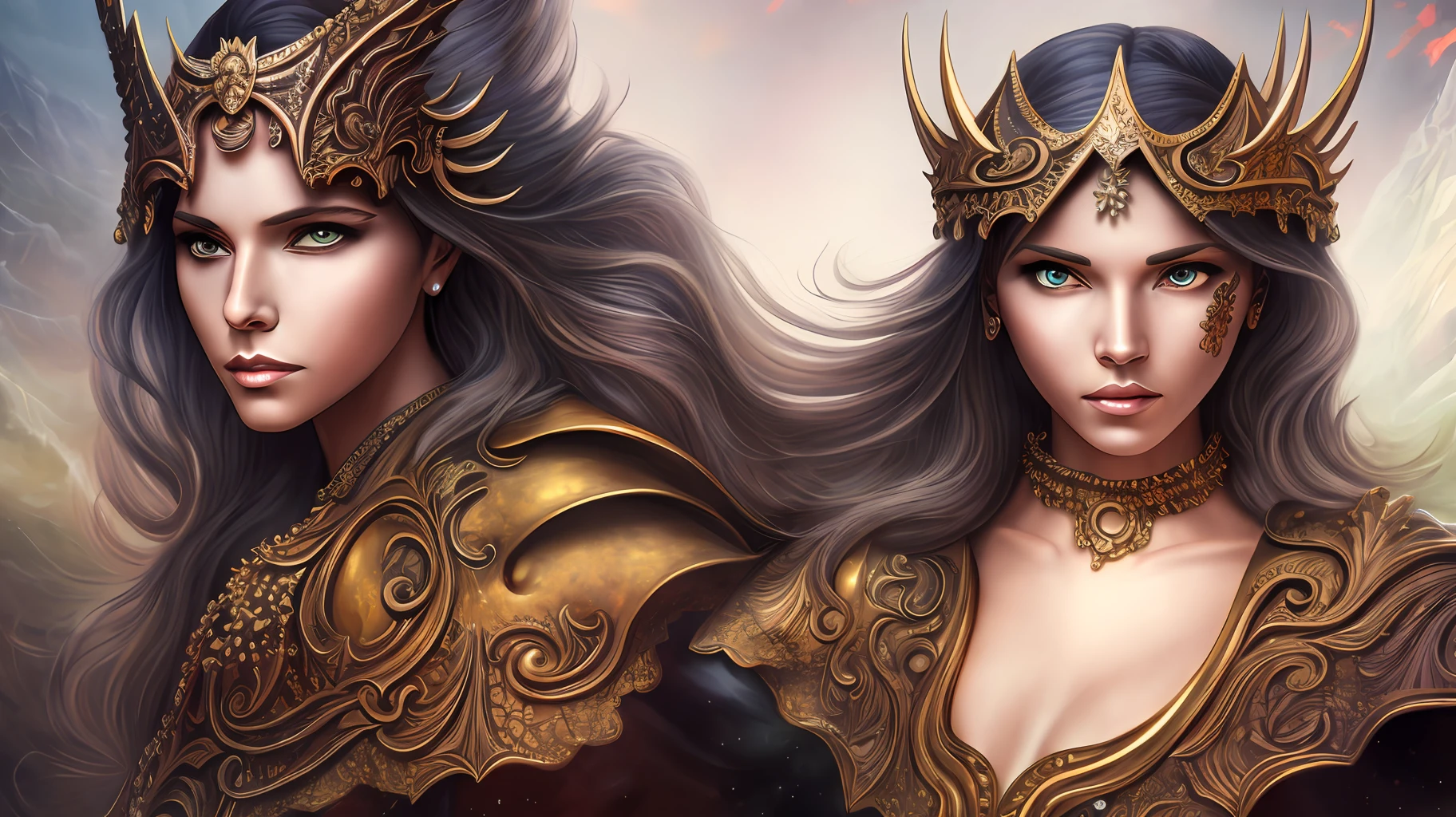 Blonde woman with blue eyes and a necklace with a dragon on it, retrato de fantasia fosco detalhado, retrato de arte conceito de fantasia, epic fantasy art portrait, retrato da arte da fantasia, retrato bonito da arte da fantasia, arte do retrato da fantasia, retrato do personagem da fantasia, pintura de personagem bonita, Epic Fantasy Digital Art Style, arte de personagem impressionante, fantasy genre portrait, Alexandra Fomina Artstation, arte fantasia behance --auto