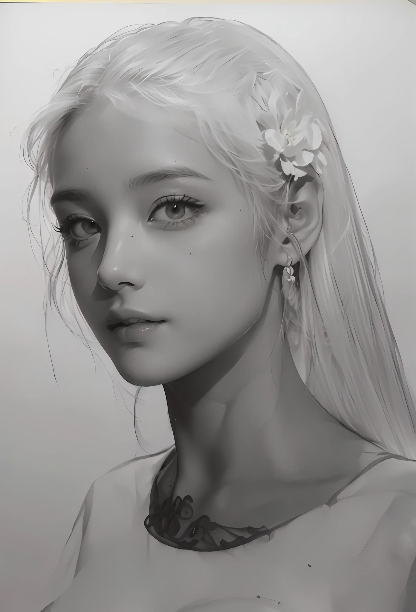 um desenho de uma mulher com um véu na cabeça, 4K. desenho detalhado, linhas finas, retrato feminino realista, desenho digital realista, hyperesboço realista, Desenho detalhado em 4K, desenho realista, esboço realista, desenho perfeito, mulher extremamente detalhada, Desenho 4K, retrato corpo bonito detalhado, desenho cyberpunk. parte mestre, corpo e rosto bonitos e detalhados, retrato extremamente detalhado,nudez,lingerie sexy,renda aberta,pernas lindas,cintura fina, pé de camelo