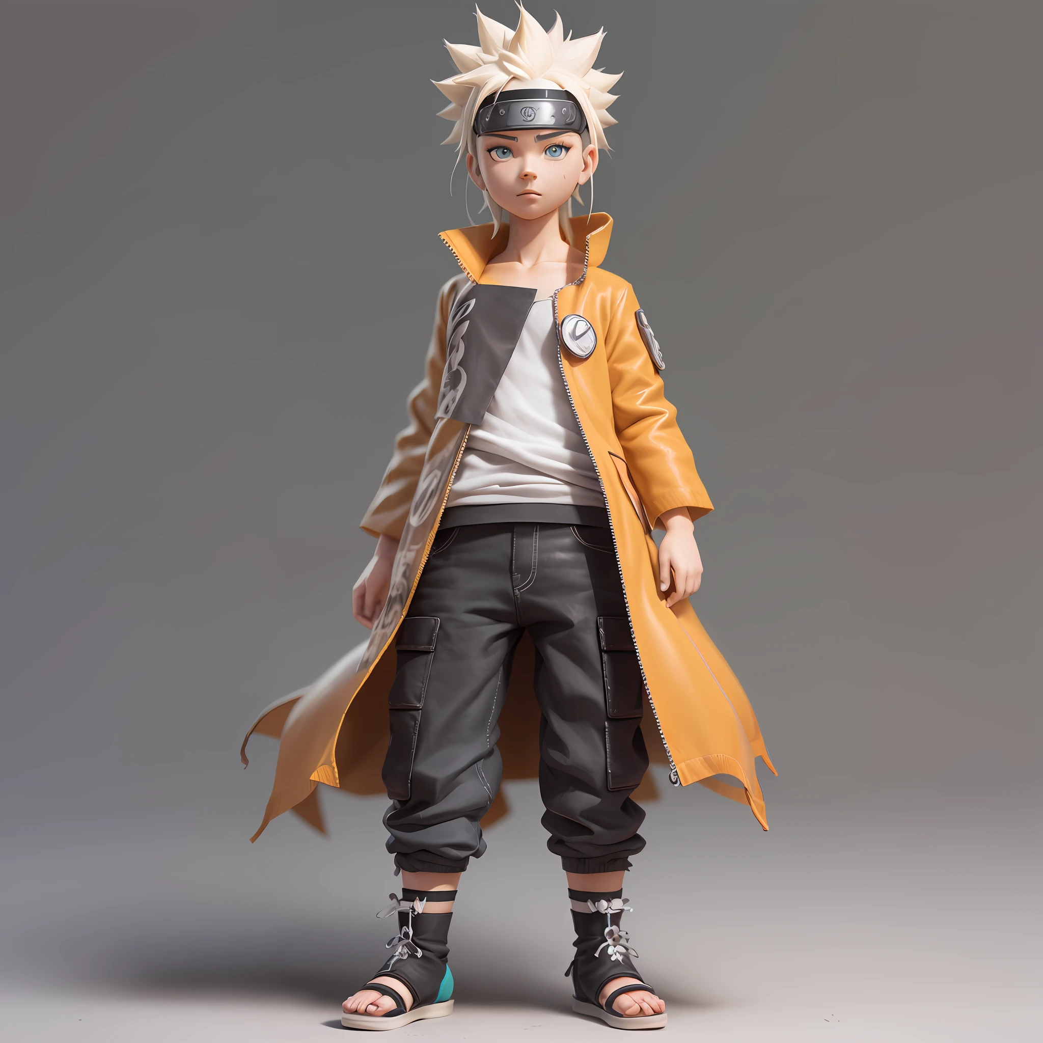 naruto, naruto Shippuden, 絶妙な髪, 腕の表現, 絶妙な靴, 目の表現, 絶妙な髪, ポップマートブラインドボックス, 粘土の質感, 地球を踏む, 白黒の背景, 自然光, 良質のほとんど, 超詳細, アート 3D, c4d, OCレンダラー, 3Dレンダリング, 8K