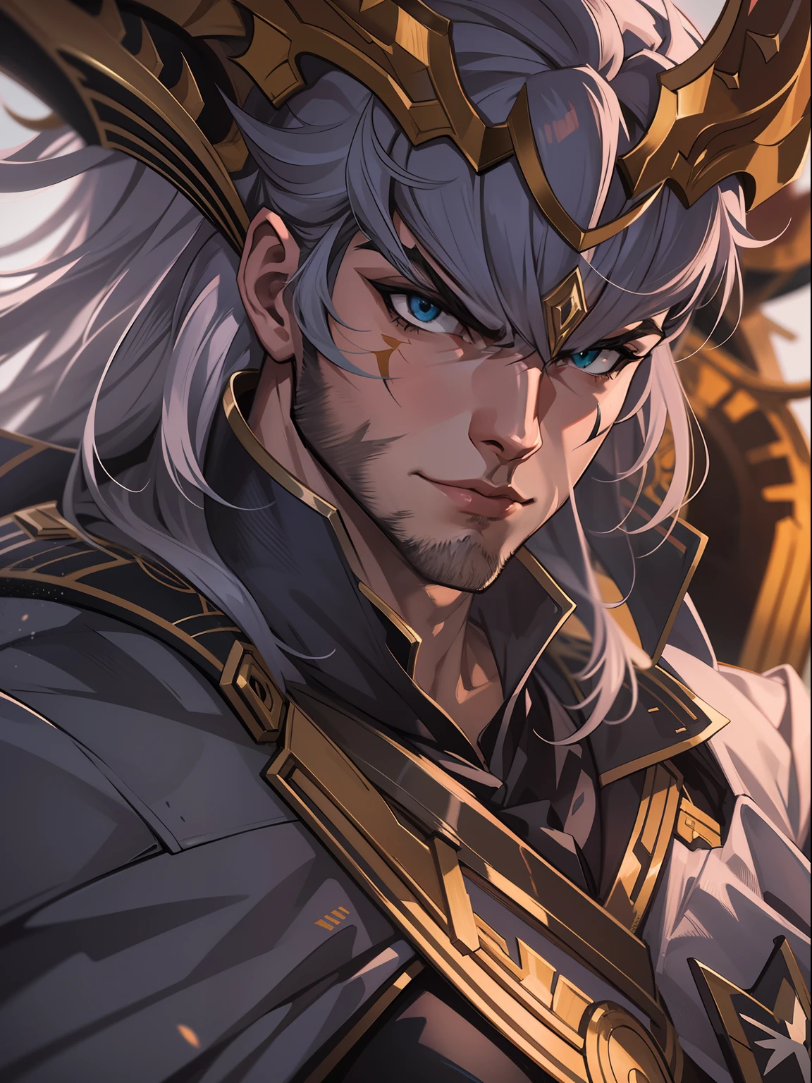 desenho de anime, a handsome man dragon slayer, expression serious, intensidade de close-up, master part, best quality, ultra-detalhado, Beautiful cinematic lighting, detalhes intrincados, Olhando para o Viewer, Profundidade de campo-AR 2:3-s 200