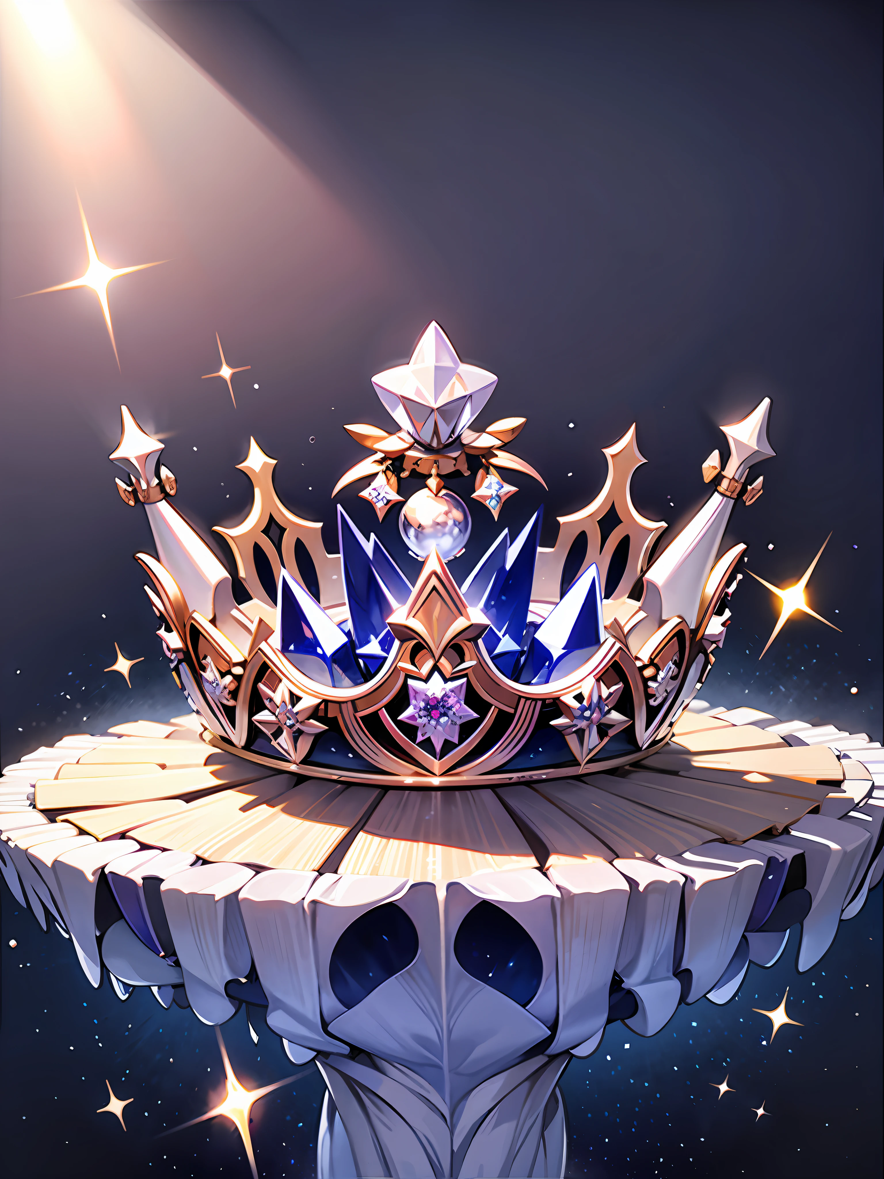 8k, (crown close-up), positive perspective!! , with a diamond crown on a white background, diamond wings!! , ((Symmetrical Crown on the left and right)), complex diamonds, super realistic fantasy crown, crystal crown, white laser crown, crystal flower crown, floating crown, (ray tracing), ((clean background)), crown, flower crown, crown, giant diamond crown, diamond tiara, amazing flower crown, diamond crown --auto --s2