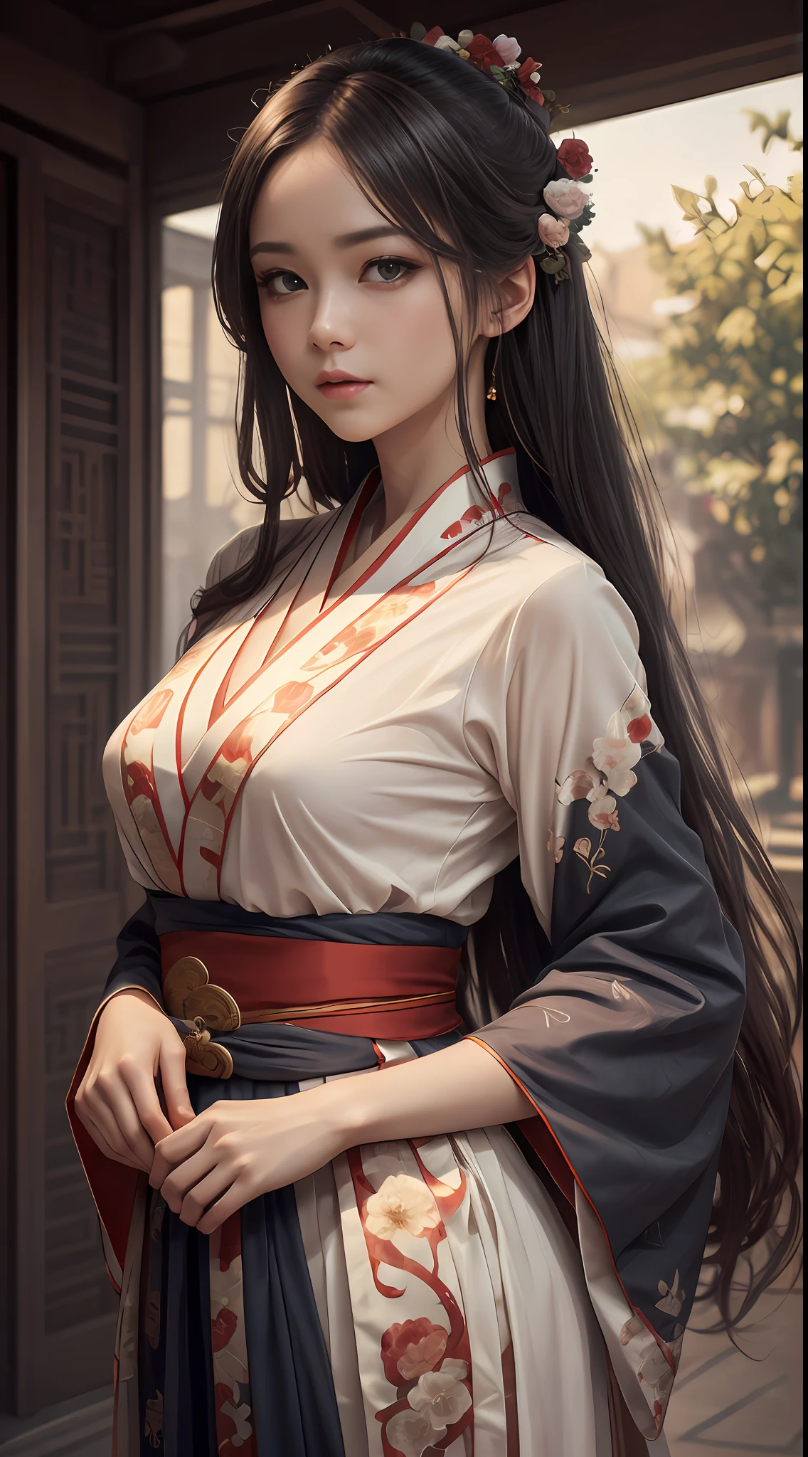 private parts, A high resolution, (8k, best qualtiy, tmasterpiece:1.2), (realisticlying, realisticlying:1.2), full bodyesbian, Detal Face, (Delicate texture, patterned, Hanfu),