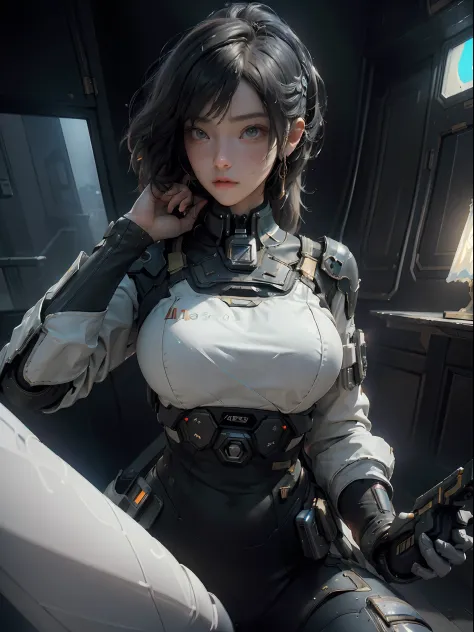 ((best quality)), ((masterpiece)), (detailed:1.4), 3d, an image of a beautiful cyberpunk female,hdr (high dynamic range),ray tra...