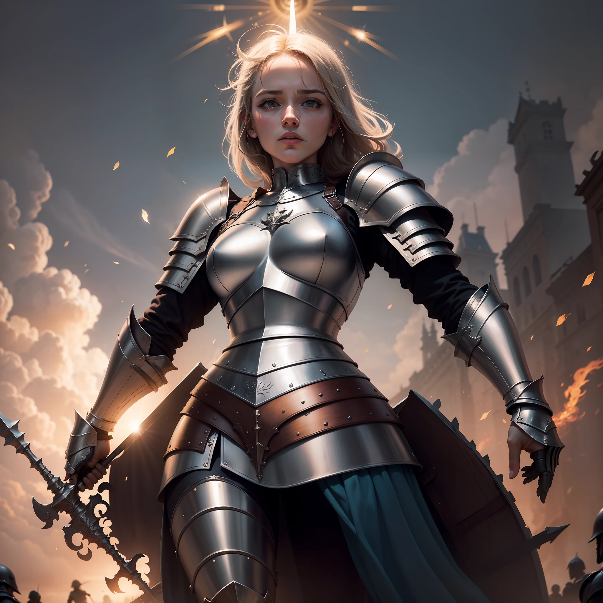 Joan of Arc in Full Armor Leading Medieval Europe ::5 Spear-wielding ...