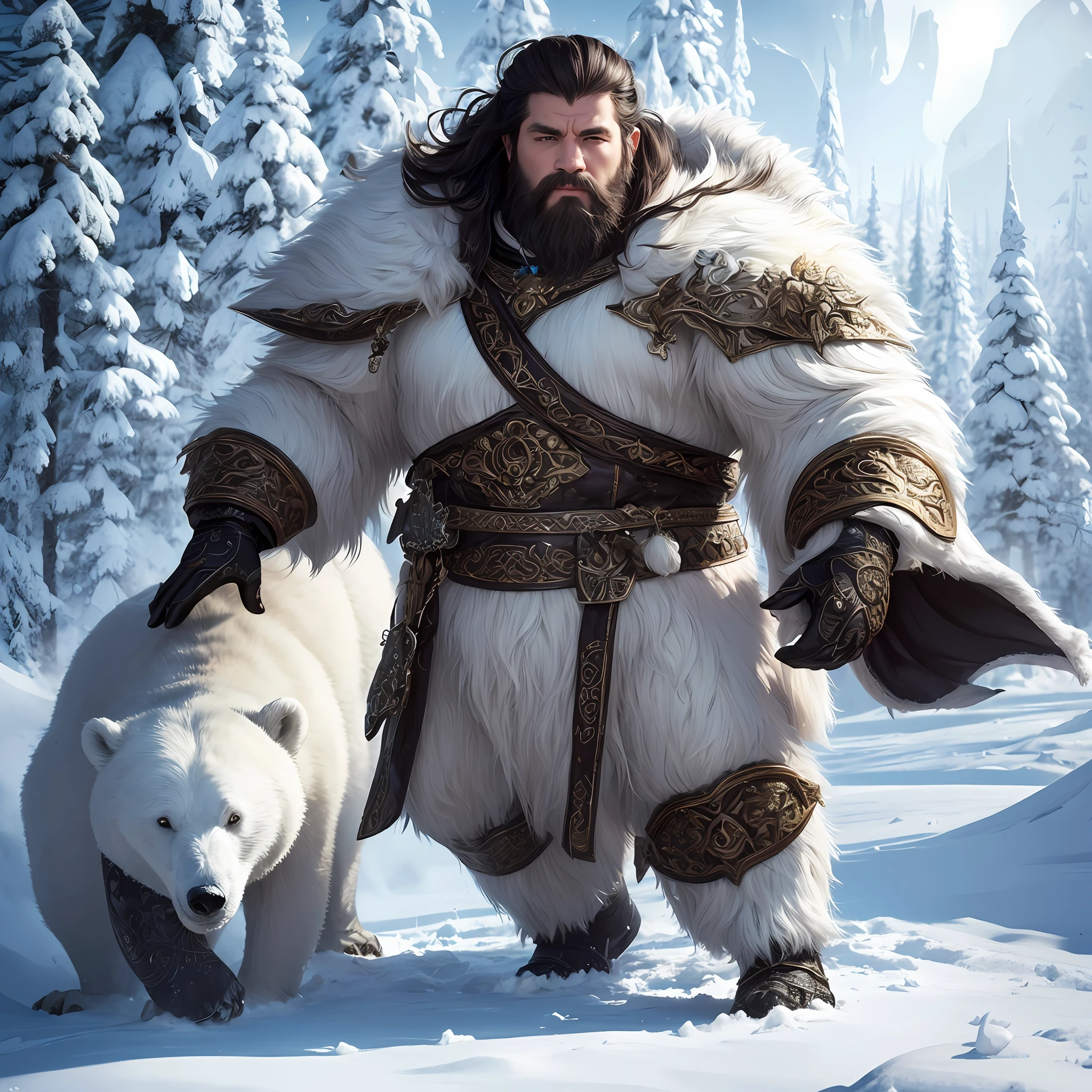 Arctic Druid D&D created with SeaArt AI