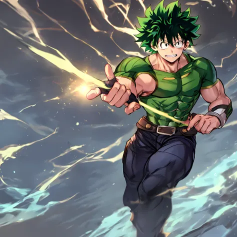 1boy, male focus, midoriya izuku, boku no hero academia, injury - SeaArt AI