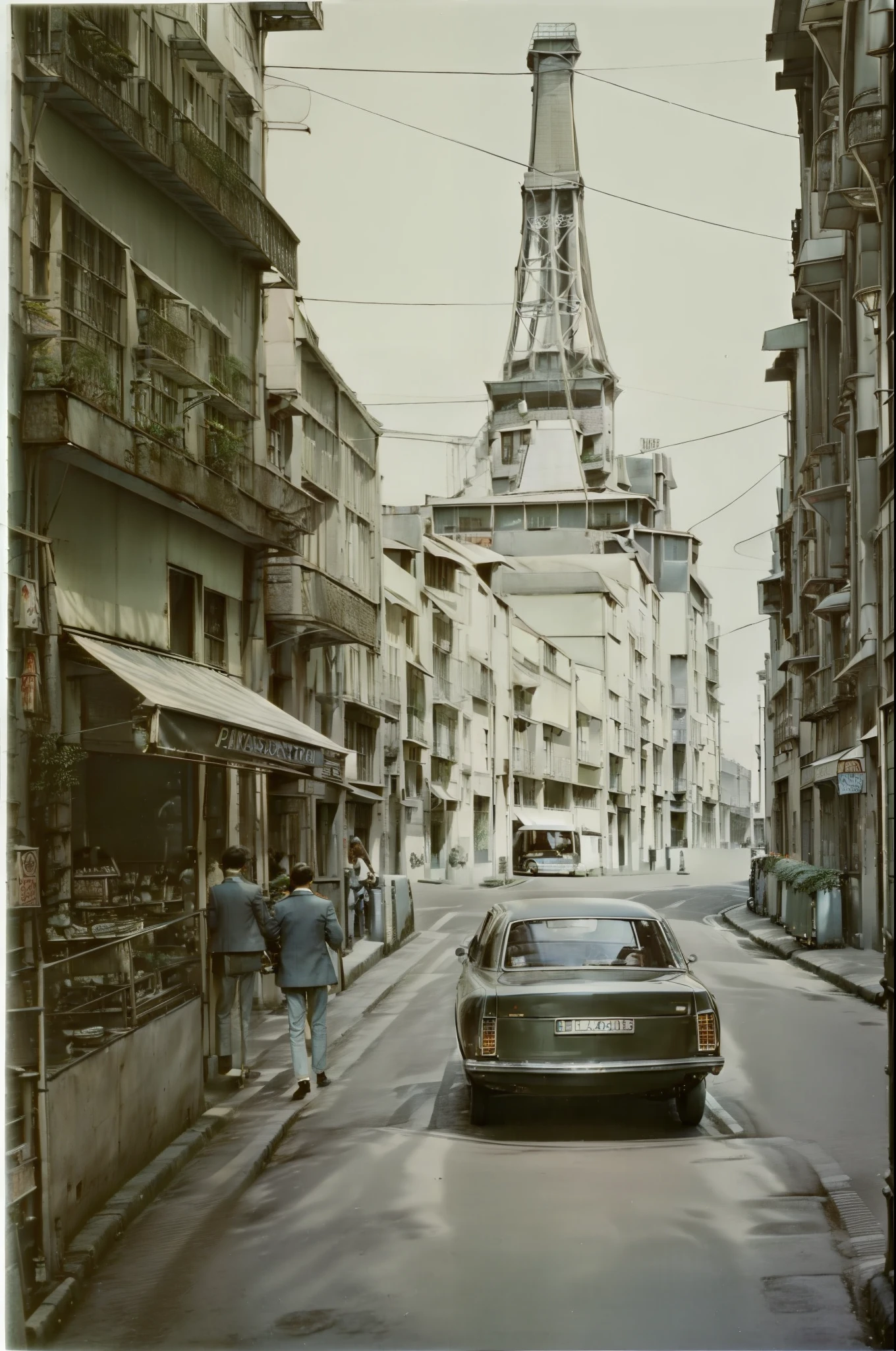 Пейзажи Парижа 1970-х годов., старинная фотография