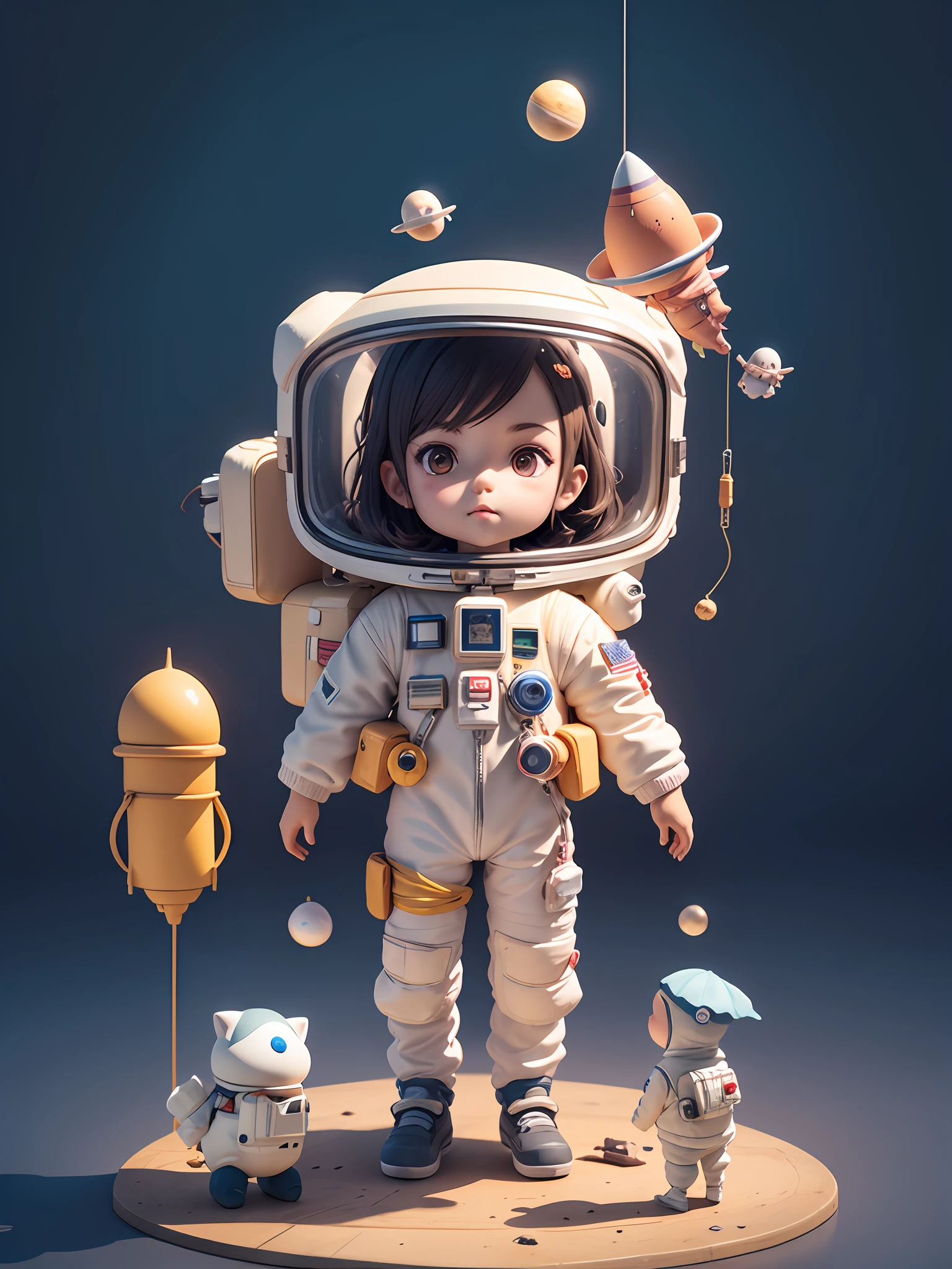 Astronaut standing in the strange sea and looking at a distant galaxy  planet, fantasy, anime - generative ai Stock Illustration | Adobe Stock