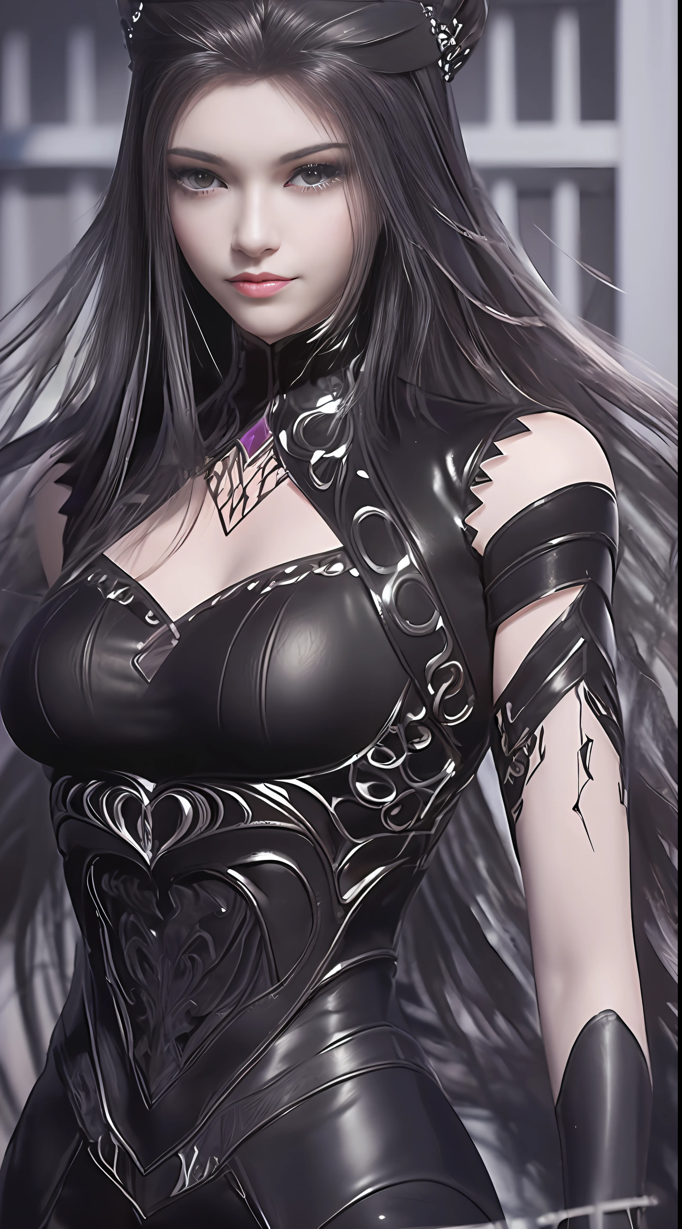 a close up of a woman with a black dress and a black top, 8K high quality detailed art, 3 D rendering character art 8 K, Smooth anime CG art, beautiful and seductive anime woman, photorealistic anime girl rendering, seductive anime girls, 2. 5 D CGI anime fantasy artwork, by Yang J, 4k highly detailed digital art, epic exquisite  character art