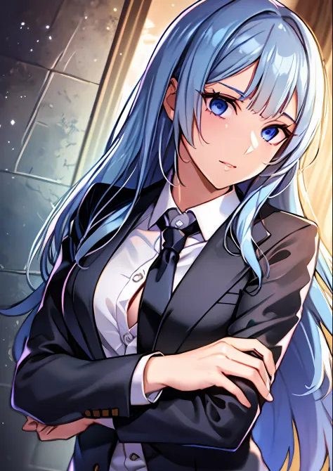 ultra-realistic 8k cg masterpiece、finely detail、delicate patterns、detailed face, eyes and hair、miwa kasumi、lightblue hair、length...