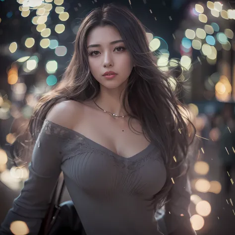 Top Quality, Photorealistic, 8K, High Definition, 1 Girl, Woman, (Skindentation), (Big Breasts), (Professional Lighting, Bokeh),...