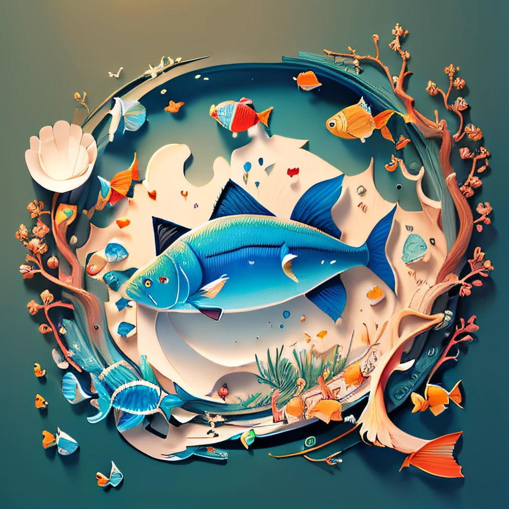 (((masterpiece))),bestquality,illustration,beautifuldetailedglow,
paper_cut, cat, underwear, (fish)