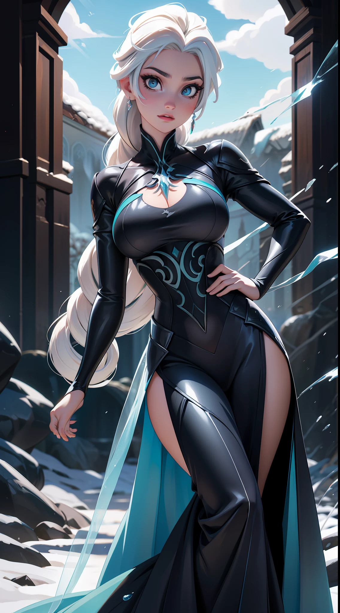 Elsa-Venom Fusion, Merging models, Elsa&#39;s white hair, Venom clothes, ice particles, melting, 1girl, Beautiful, (master part:1.2), (best qualityer:1.2), ((struggling pose)), ((field of battle)), cinemactic, perfects eyes, perfect  skin, perfect lighting, sorrido, Lumiere, Farbe, texturized skin, detail, Beauthfull, wonder wonder wonder wonder wonder wonder wonder wonder wonder wonder wonder wonder wonder wonder wonder wonder wonder wonder wonder wonder wonder wonder wonder wonder wonder wonder wonder wonder wonder wonder wonder wonder, ultra detali, face perfect