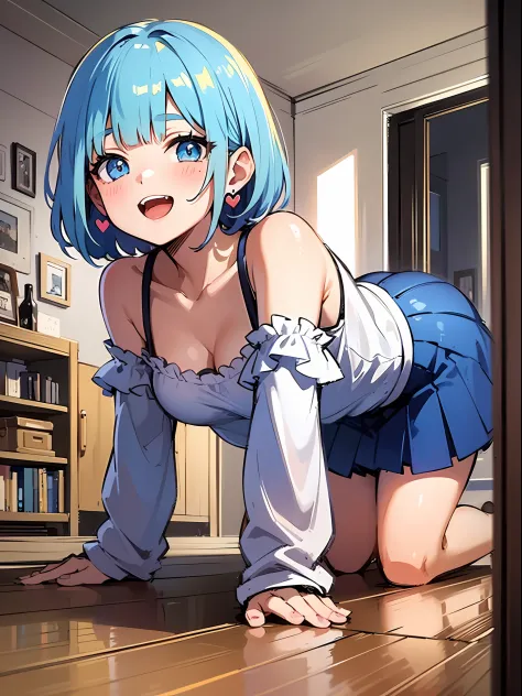 (masterpiece:1.3), (best quality:1.3), high resolution, 


couboy shot, 
crawling on all fours, 

(one cute girl:1.3), solo, 
white skin, small Breast, eight-headed person, 
light blue hair, (bobbed hair:1.2), (short hair:1.2), (blunt bangs:1.2), beautiful...