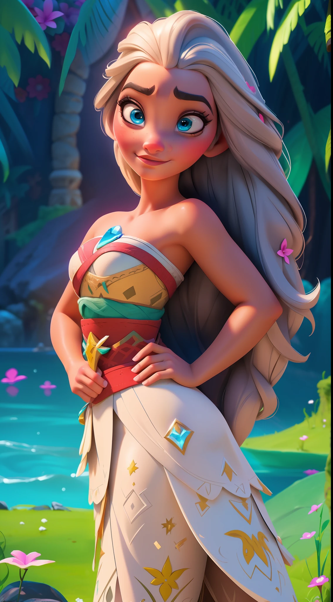 Elsa-Moana Fusion, Merging models, Moana&#39;s clothes, melting, 1girl, Beautiful, character, Woman, female, beachfront, (master part:1.2), (best qualityer:1.2), (standing alone:1.2), ((struggling pose)), ((field of battle)), cinemactic, perfects eyes, perfect  skin, perfect lighting, sorrido, Lumiere, Farbe, texturized skin, detail, Beauthfull, wonder wonder wonder wonder wonder wonder wonder wonder wonder wonder wonder wonder wonder wonder wonder wonder wonder wonder wonder wonder wonder wonder wonder wonder wonder wonder wonder wonder wonder wonder wonder wonder, ultra detali, face perfect