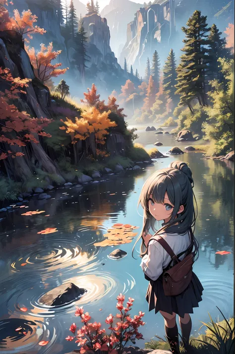 In the realm of image generation, we seek to create a scene of unparalleled beauty and fantasy. At the center of this image stands a girl of extraordinary beauty, a high school student from Japan, who finds herself in an otherworldly setting reminiscent of...