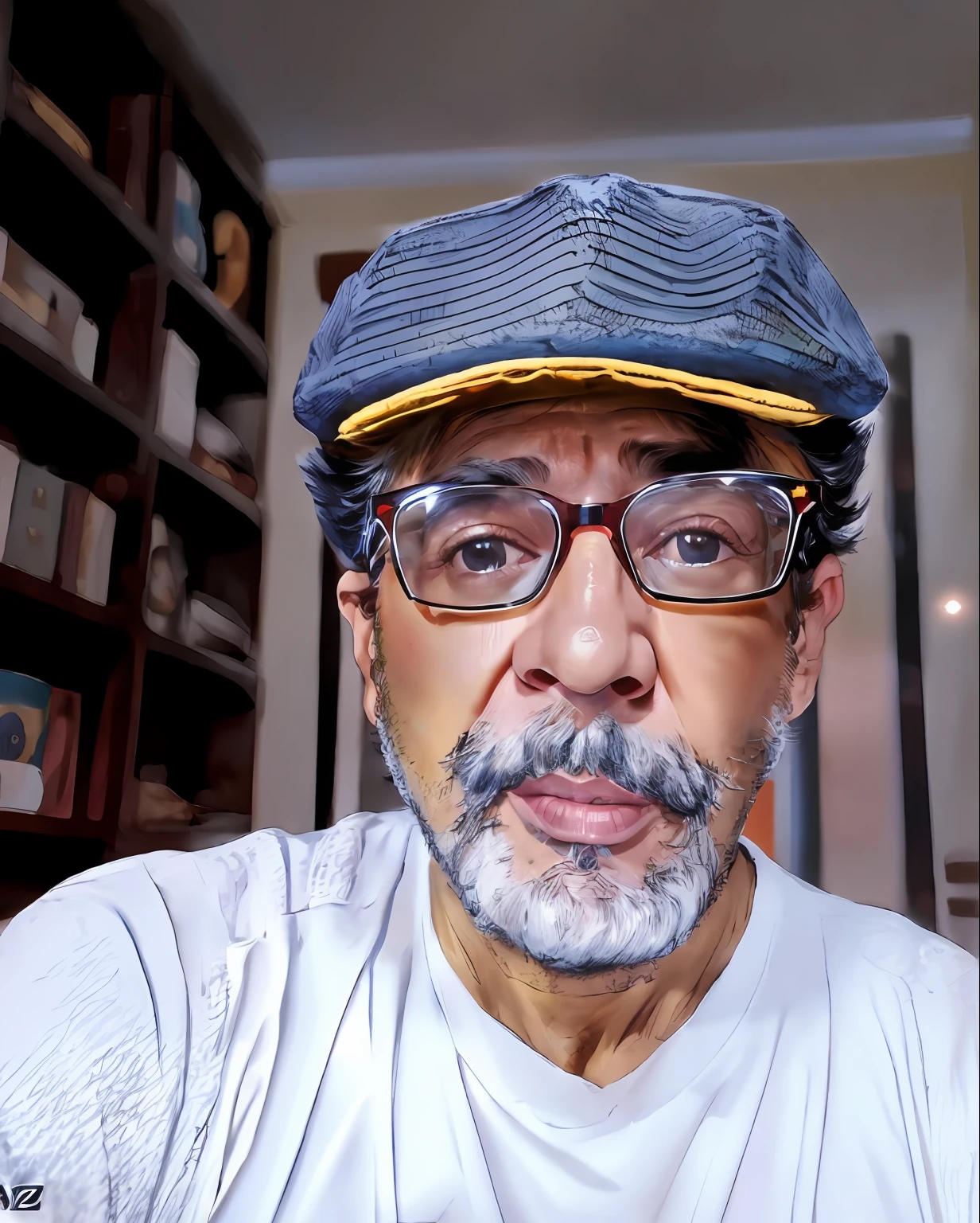 Man with glasses and hat on video call, Arauto Ortega, Pepe Moreno, Dom Ramon, edu souza, Miguel Vicente, Miguel Iglesias, gui guimaraes, youtube video screenshot, david rios ferreira, victor maristane, ignacio fernandez rios, salvador, luiz escanuela, Ricardo Milos