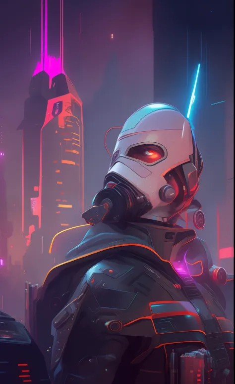 futuristic sci - fio with a futuristic city in the background, cyberpunk art style, greg beeple, wojtek fus, cyberpunk themed art, cyberpunk digital painting, cyberpunk frog, in style of beeple, sci-fi digital art illustration, detailed cyberpunk illustrat...