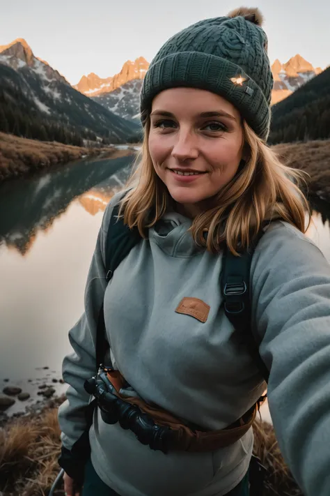  1 woman((upper body selfie, ha - SeaArt AI