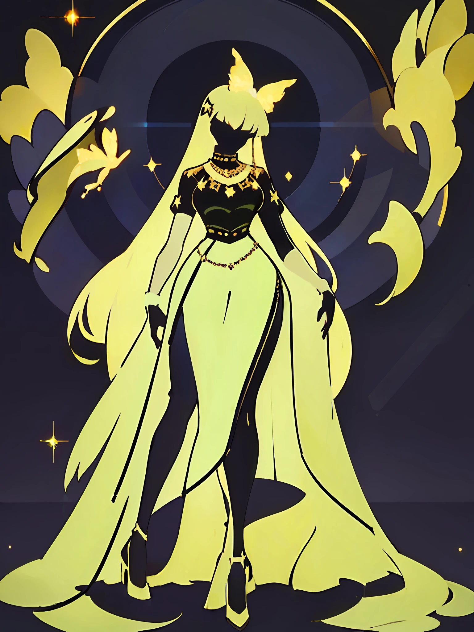 (best quality, masterpiece), 1 girl, yellow diamonds mineral, beautiful full body concept art, simple dark background, looking at viewer, gold long hair, mineral, (straight long legs:1.4), a skirt that covers the thighs, sleek glass thickness, transparent, cinematic lighting, rendering, 4K, --niji 5