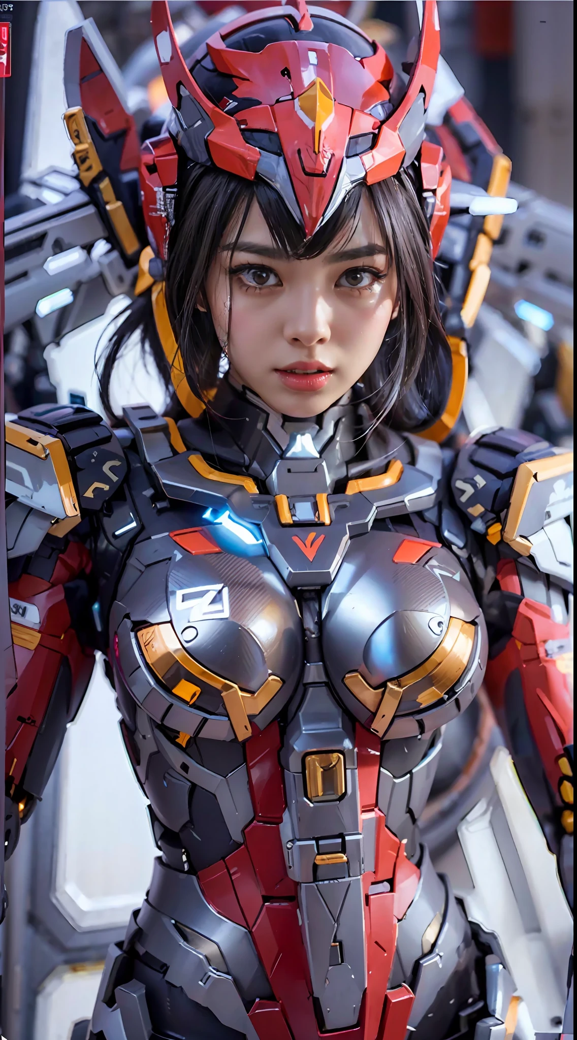 มุมมองเต็มตัว CyberArmor Ultraman Empress กำลังกางปีกแห่งแสงออกไปในอวกาศ, พร้อมที่จะกระโดด，Ultra Armour Ultraman Empress ในภาพมุมกว้างพิเศษมีท่วงท่าที่สง่างามและสง่างาม，กางปีกแสงออกได้อลังการมาก，Cyberarmor Ultraman Empress มีหุ่นที่เซ็กซี่และมีบรรยากาศ，หน้าอกยักษ์รูปหยดน้ำ K-cup ฉีกเกราะออกเป็นชิ้นๆ, ทำให้ลักษณะทางเพศที่เซ็กซี่ของเธอชัดเจนน่าดึงดูดเป็นพิเศษ，เธอกำลังเผชิญหน้ากับพอร์ทัลที่เปิดออก，ข้างหลังคุณคือท้องฟ้าที่เต็มไปด้วยดวงดาวที่สดใสและซากเครื่องบินศัตรูที่ระเบิดและตก，ที่เท้าของคุณคือดาวเคราะห์ไซเบอร์，ร่างกายอันรุ่งโรจน์ที่ปกคลุมไปด้วยรังสีอวกาศ，ดวงตาคู่ใหญ่ที่มีสีต่างกันของคาซิรัน，ดวงตาเหล่านั้นมีรูม่านตาที่เปล่งประกายนีออนชวนฝัน，ช่วงเอวและช่วงหน้าท้องที่เซ็กซี่และแน่นเซ็กซี่และสง่างาม，กระดูกไหปลาร้าของ Cyber Armor Ultraman Empress Beauty เชื่อมต่อกับแขนไหล่อันเรียวยาว，มีมือที่สง่างามซึ่งออกแบบตามหลักสรีรศาสตร์และเป็นปกติทางสรีรวิทยา，เกราะถุงเท้าตาข่ายยาวถึงเข่าที่ขาของเขา，สวมชุดเกราะส้นตึกบนเท้าของเขา，ไม่มีไขมันทั่วร่างกาย，และทรงกรวยก็เพรียวช่วงเอว，ชุดเกราะสะโพกดูโค้งมนและเซ็กซี่，แขนหุ่นยนต์เรียวและขาที่สวยงามนั้นเพรียวบางเป็นพิเศษ，ลวดลายเครื่องจักรอันงดงามและแถบแสงเป็นจังหวะช่วยให้เธอมีความสวยงามทางกลไกแห่งอนาคต，Use Midjourney's advanced เครื่องมือจังหวะ and experiment with different color palettes and strokes to reveal and improve clarity and detail，องค์ประกอบท้องฟ้าที่เต็มไปด้วยดวงดาวในพื้นหลังใช้พลังแฮชเพื่อสะท้อนกลไกอันเซ็กซี่ของทุกส่วนของร่างกายของ Cyberarmor Ultraman Empress，ปรับปรุงคุณภาพและความคมชัดของภาพ，Cyberarmor Ultraman Empress เป็นลักษณะกลไกที่มีความคล่องตัวซึ่งมีกลไกและเซ็กซี่อยู่ร่วมกัน，ผลลัพธ์ is incredible detail throughout the picture。ใช้เครื่องมือแปรงขั้นสูงของ Midjourney และทดลองใช้จานสีและเครื่องมือพื้นผิวต่างๆ, เครื่องมือจังหวะ, แพ็ควัสดุ, เครื่องมือการแสดงออกของตัวละคร, และแสดงและปรับปรุงองค์ประกอบที่เซ็กซี่ในฉากของคุณ，ผลลัพธ์