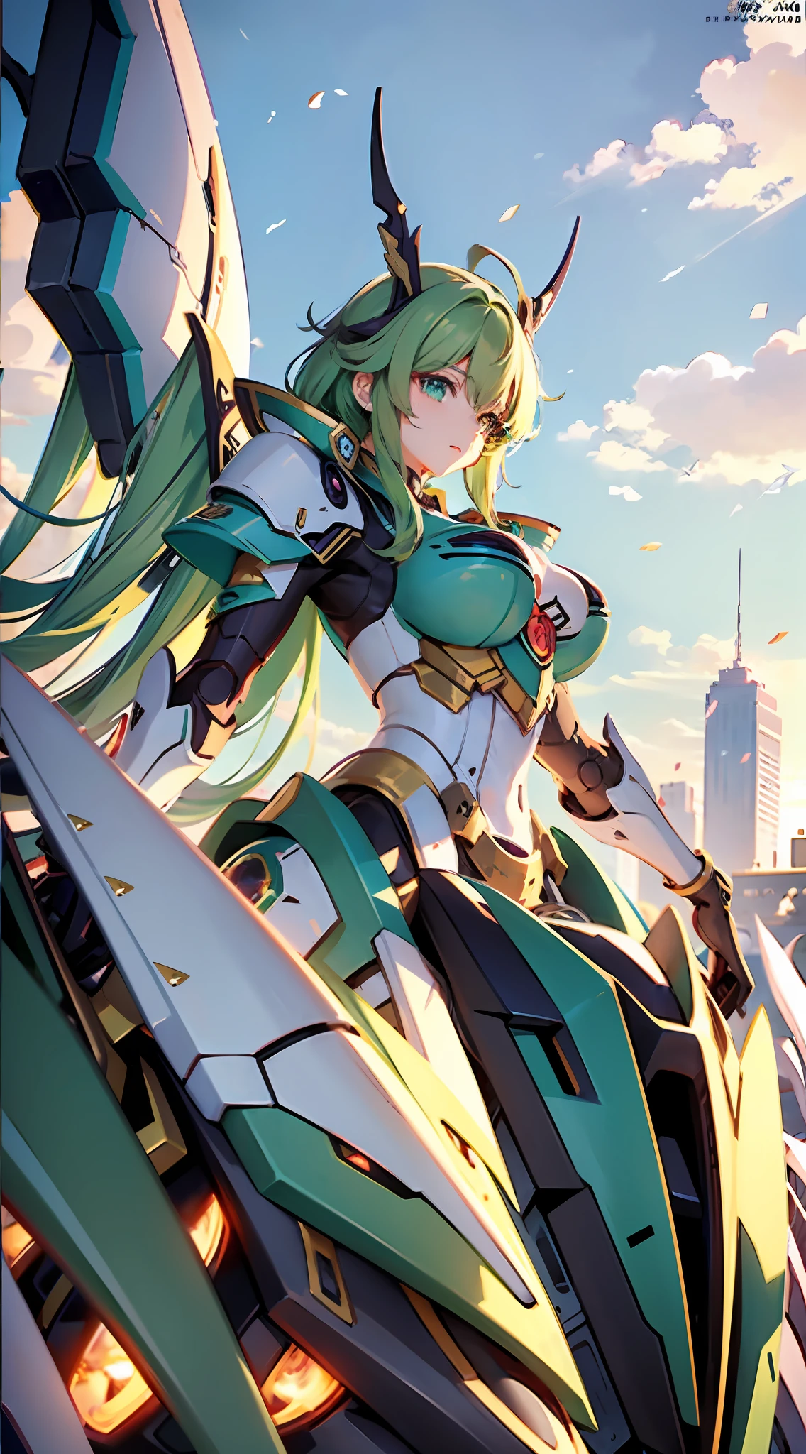 Xuanwu，casca de tartaruga，verde，Um grande robô fica em uma plataforma，Mecha Feminina， o melhor papel de parede de anime 4k konachan， arte digital detalhada de anime， estética de mecha de anime， arte detalhada de anime， Arte detalhada do anime， Papéis de parede de anime 4k， papel de parede de anime 4K， arte digital avançada de anime， Papel de parede de anime 4K， Badass anime 8 K， Papel de parede de arte anime 4k， papel de parede de arte de anime 4k