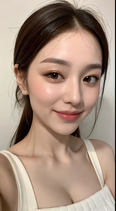 A beautiful woman with a gentle and charming Japanese spirit, half body  photo, delicate and sexy clavicle, Attractive plump face, double eyelid -  SeaArt AI