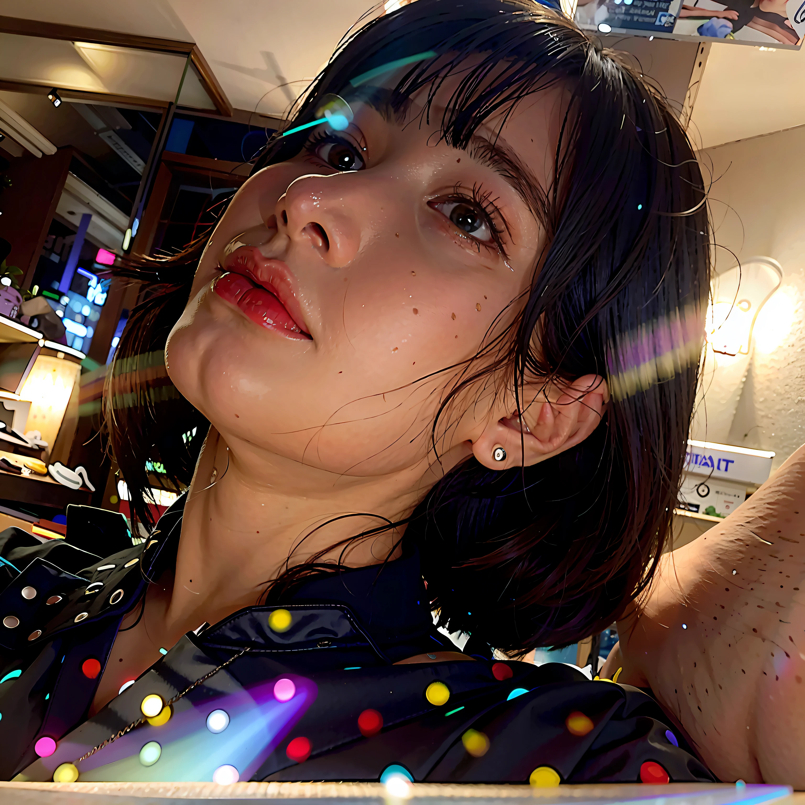 何かを見上げている女性がいた, loふi portrait, 🤤 少女の肖像画, loふi-girl, 8k selふie photograph, ちほ, オルチャン, [ リアルな写真 ], 髪が短い, 低品質の写真, portait photo proふile picture, ふ / 1. 9 6. 8 1 mm ISO 4 0, アートスタイルを賞賛する, グヴィズ