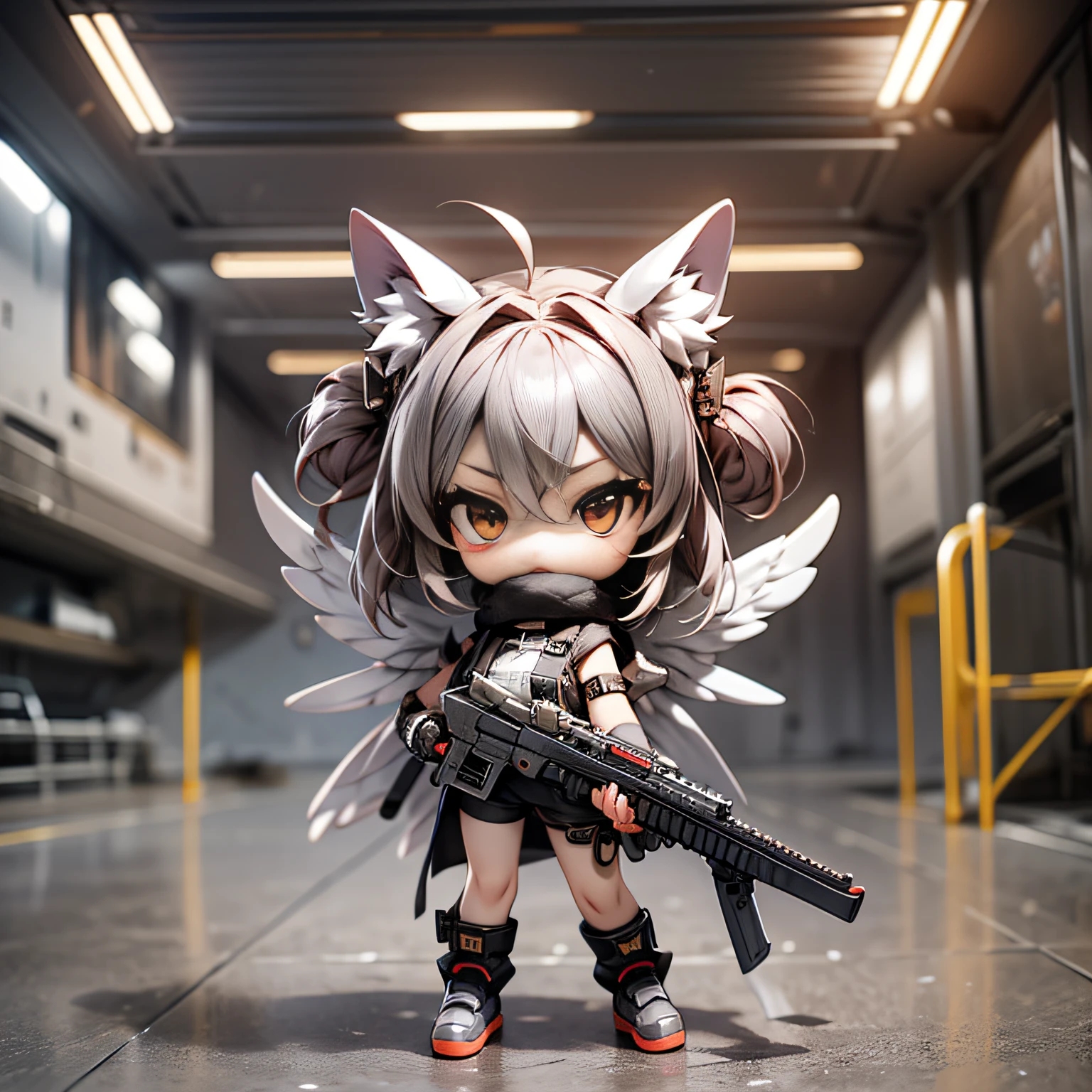 blink, chibi, Complete broker, Mega Mini, The body is steel................., Metal., The legs are steel................., Metal., My favorite cat ears, The wings are steel................., Metal., The gun is metal steel..................