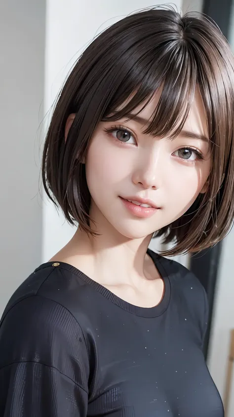 ​masterpiece, The highest image quality, hightquality, beautiful a girl, japanes, Japan schoolgirl, natural make up, detaileds, Swollen eyes, A detailed eye, Detailed skin, Beautiful skins, 超A high resolution, (Realistis:1.4)、cute little,  Beautiful skins,...