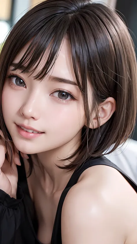 ​masterpiece, The highest image quality, hightquality, beautiful a girl, japanes, Japan schoolgirl, natural make up, detaileds, Swollen eyes, A detailed eye, Detailed skin, Beautiful skins, 超A high resolution, (Realistis:1.4)、cute little, Beautiful skins, ...