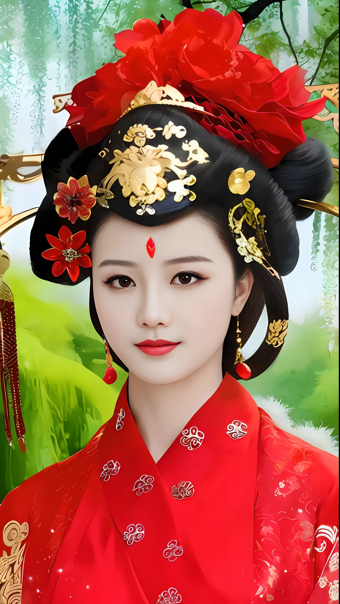 Alafid Asian woman in red dress and gold tiara, Princesa chinesa antiga, China Princess, ancient chinese beauti, a beautiful fantasy empress, Palace ， A girl in Hanfu, chinese empress, ancient asian dynasty princess, Chinese traditional, ((a beautiful fantasy empress)), Chinese style, Beautiful rendering of the Tang Dynasty, Chinese girl, Chinese woman, an ancient Chinese goddess