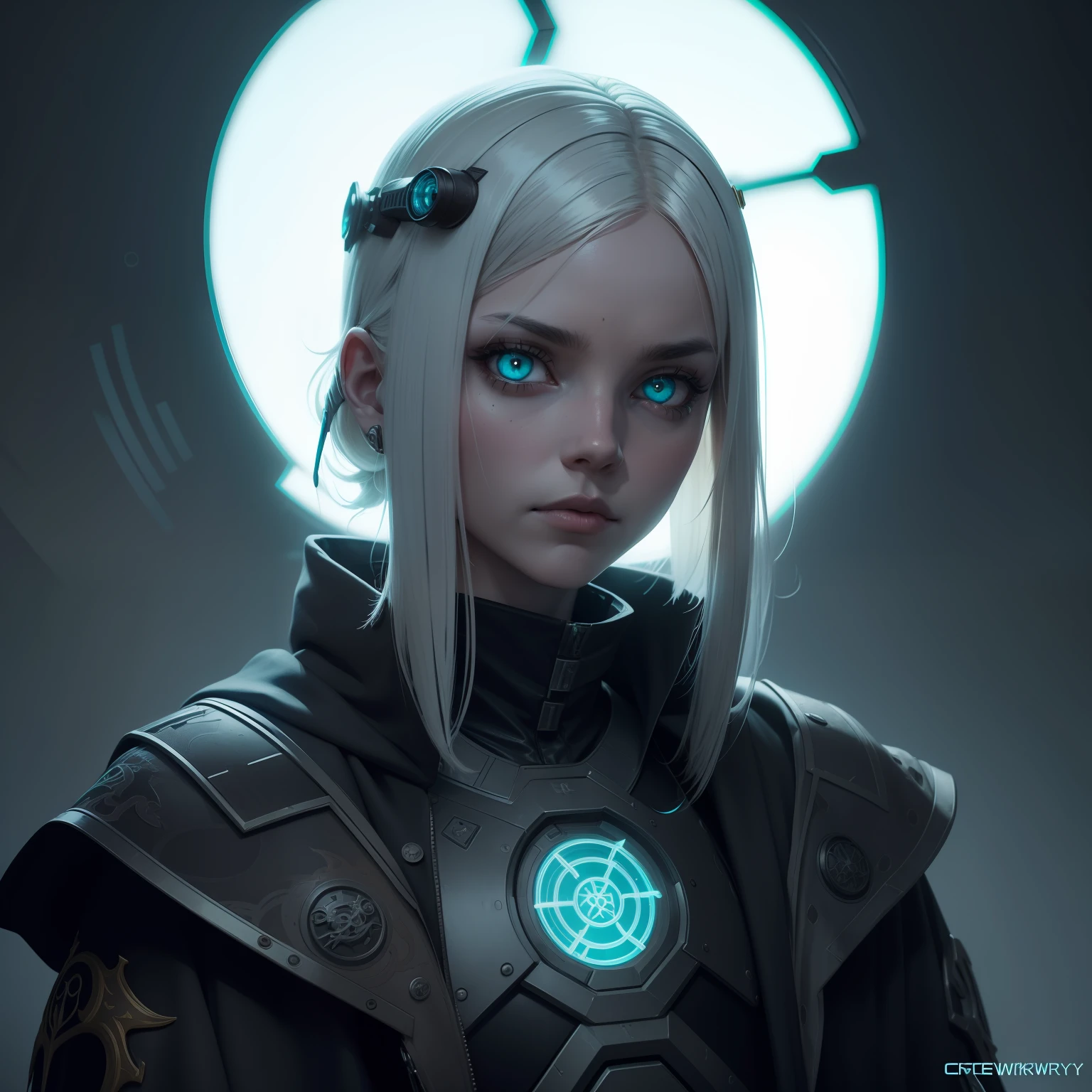 Detailed Ghotic Medieval portrait of  cyberpunk style , futuristic (neon :1.1)reflective wear, sci-fi, robot parts, gold parts, machine face
cinematic light
ef 50mm, ((art by Greg Rutkowsky)), (studio ghibli:1.1), artgern, art, illustration, ((dark atmosphere)), ((vegnette)), ((HDR))
((minimal palette colors)), soothing tones, muted colors, dim, calm colors, pastel colors
highly details, intricate details