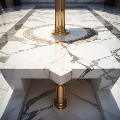 creates an image of a polished marble floor, showing each shaft and pattern in an impressive way