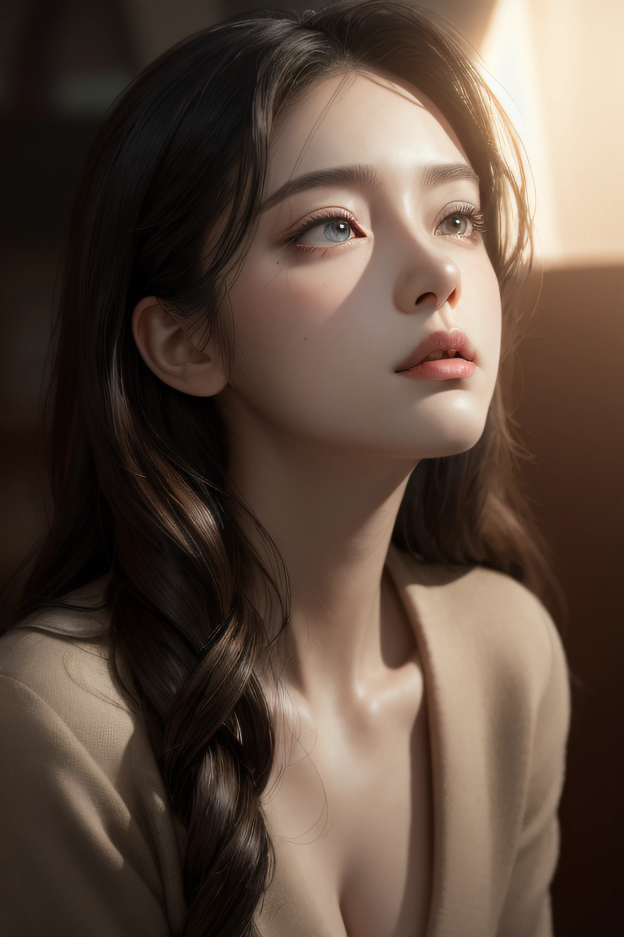 (masterpiece:1.2), (best quality:1.2), hyper realistic,highestres,absurdres,extremely detailed,volumetic,dramatic lighting,
1girl,detailed eyes,face,looking away,